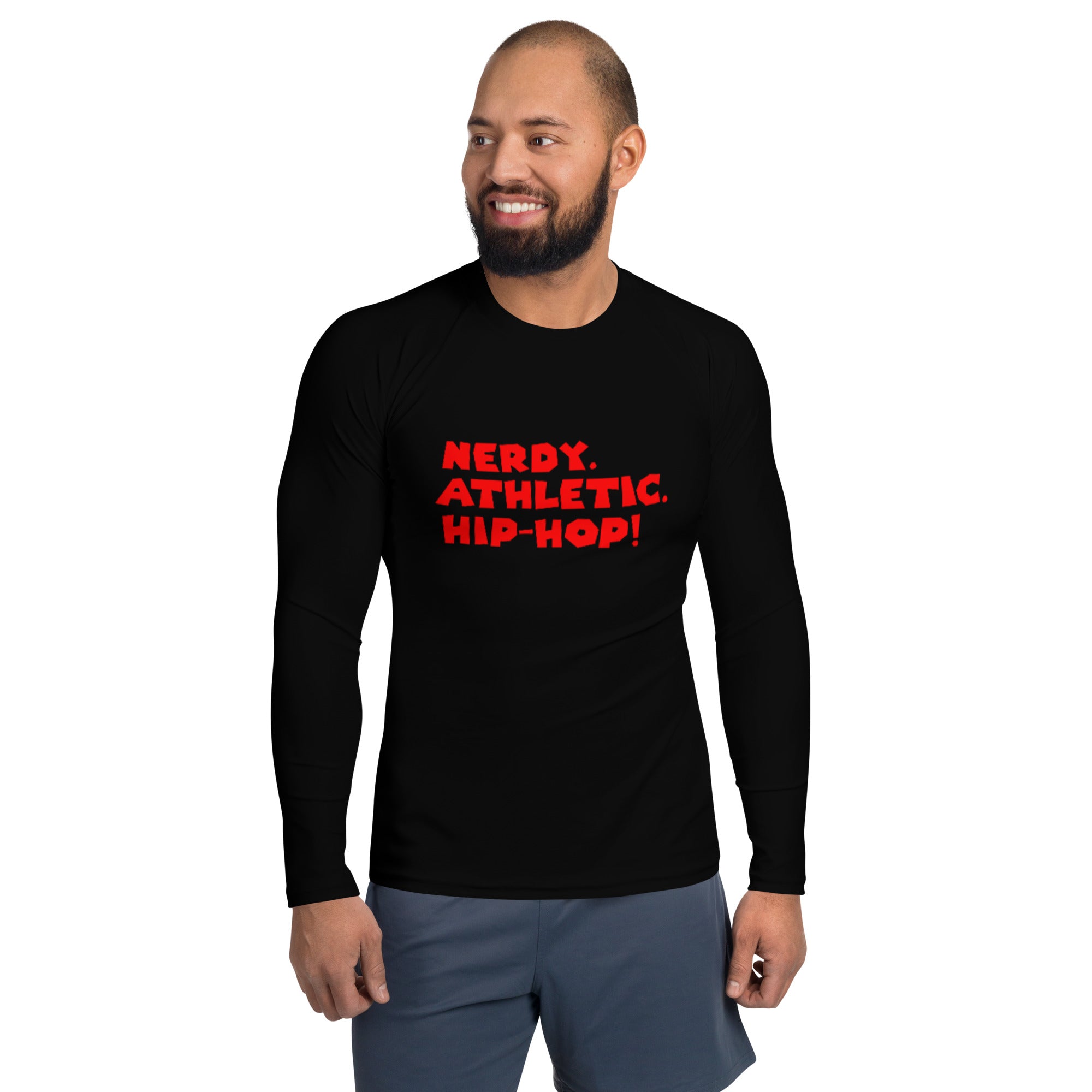King's 'Nerdy. Athletic. Hip-Hop!' Rash Guard (Black)
