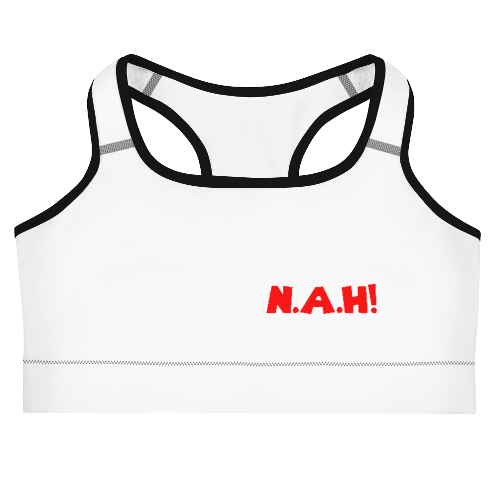 Queen's 'N.A.H!' Sports Bra (White)
