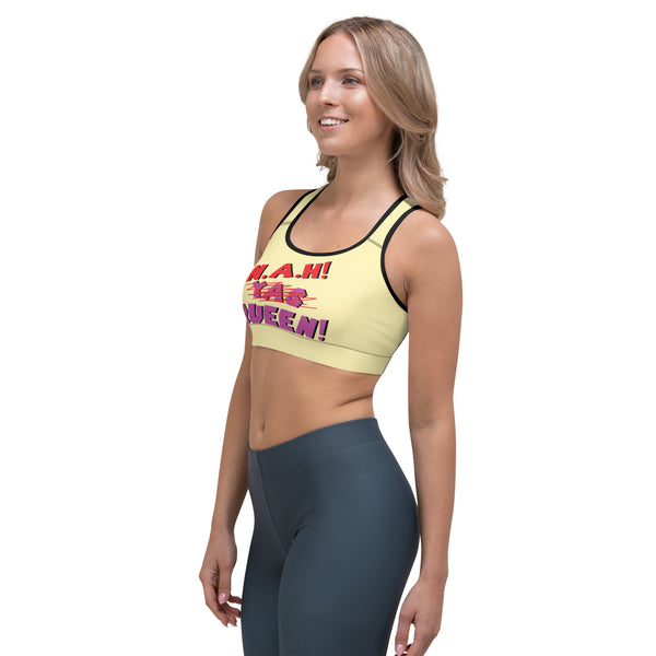 Queen's 'N.A.H!' Queen!' Sports Bra (Banana Mania)