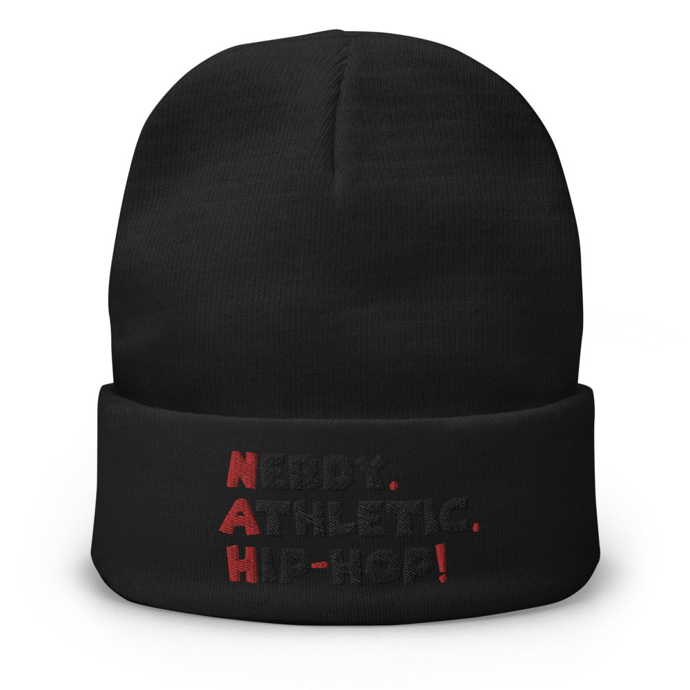 'Nerdy. Athletic. Hip-Hop!' Embroidered Beanie