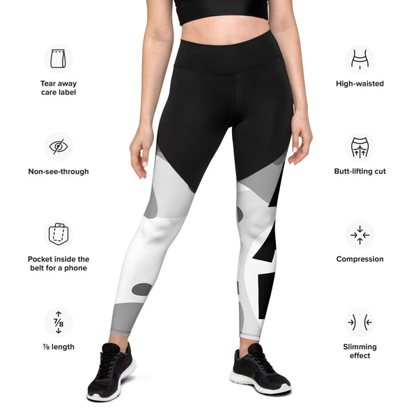 Queen's 'N.A.H! Spot' Sports Leggings (Black)