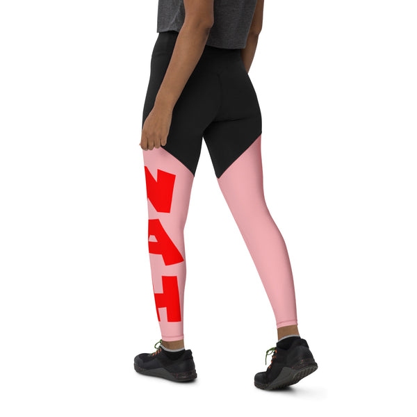 Queen's 'N.A.H!' Sports Leggings (Pink)