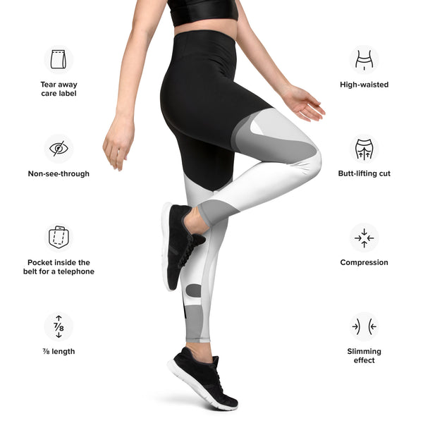 Queen's 'N.A.H! Spot' Sports Leggings (Black)